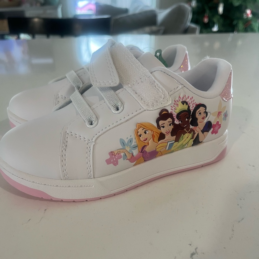 Disney White and Pink Princess Sneakers